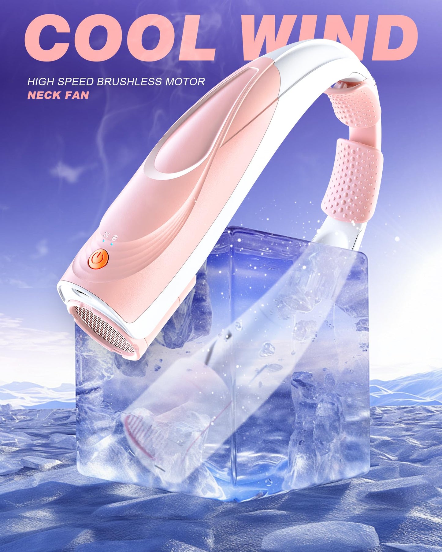 Tenvolti Portable Neck Fan- Hands Free Personal Fan, 6 Speeds 6000mAh Long-Lasting Battery Faster Cooling, USB-C Rechargeable, 360° Airflow, Quiet Gifts for Women Men Office Travel Outdoor