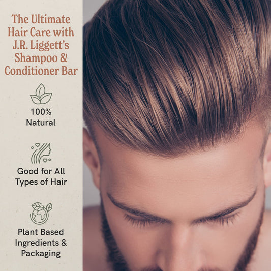 J.R.LIGGETT’S Herbal Formula & Conditioner - 1 Shampoo Bar & 1 Conditioner Bar - Plant-Based Herbal Shampoo and Conditioner Bars for All Hair Types - Sulfate Free Shampoo for Healthy Hair - 2-pack
