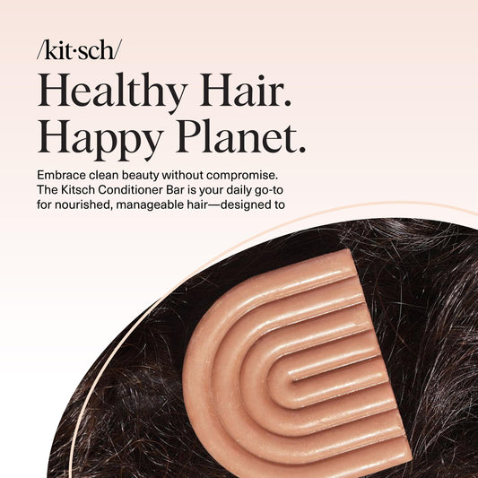 Kitsch Shea Butter Conditioner Bar – Shea Moisture Conditioner for Soft, Hydrated Hair – Solid Hair Conditioner for Hair Care – Paraben, Sulfate & Silicone-Free, Vegan, Made in USA - 2.7 oz