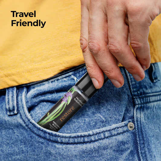 Healing Solutions (2 Pack) Deep Muscle Relief Essential Oil Roller Blend - Roll On Set for Back Legs Neck Body - Muscle Ease Essential Oil Roll On