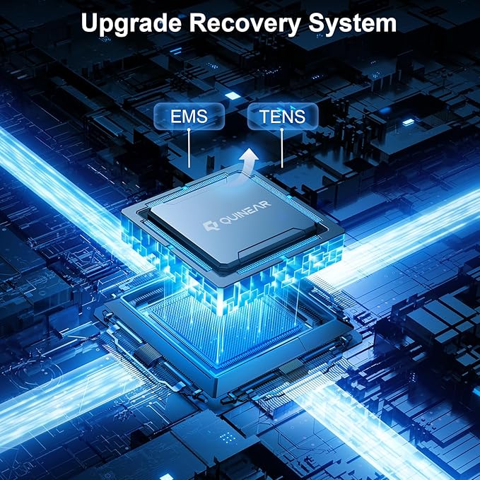 QUINEAR Foot Massager with TENS & EMS for Neuropathy, Foot Stimulator for Pain Relief and Circulation, Nerve Muscle Massager with Remote Control, Relieve Swelling and RLS