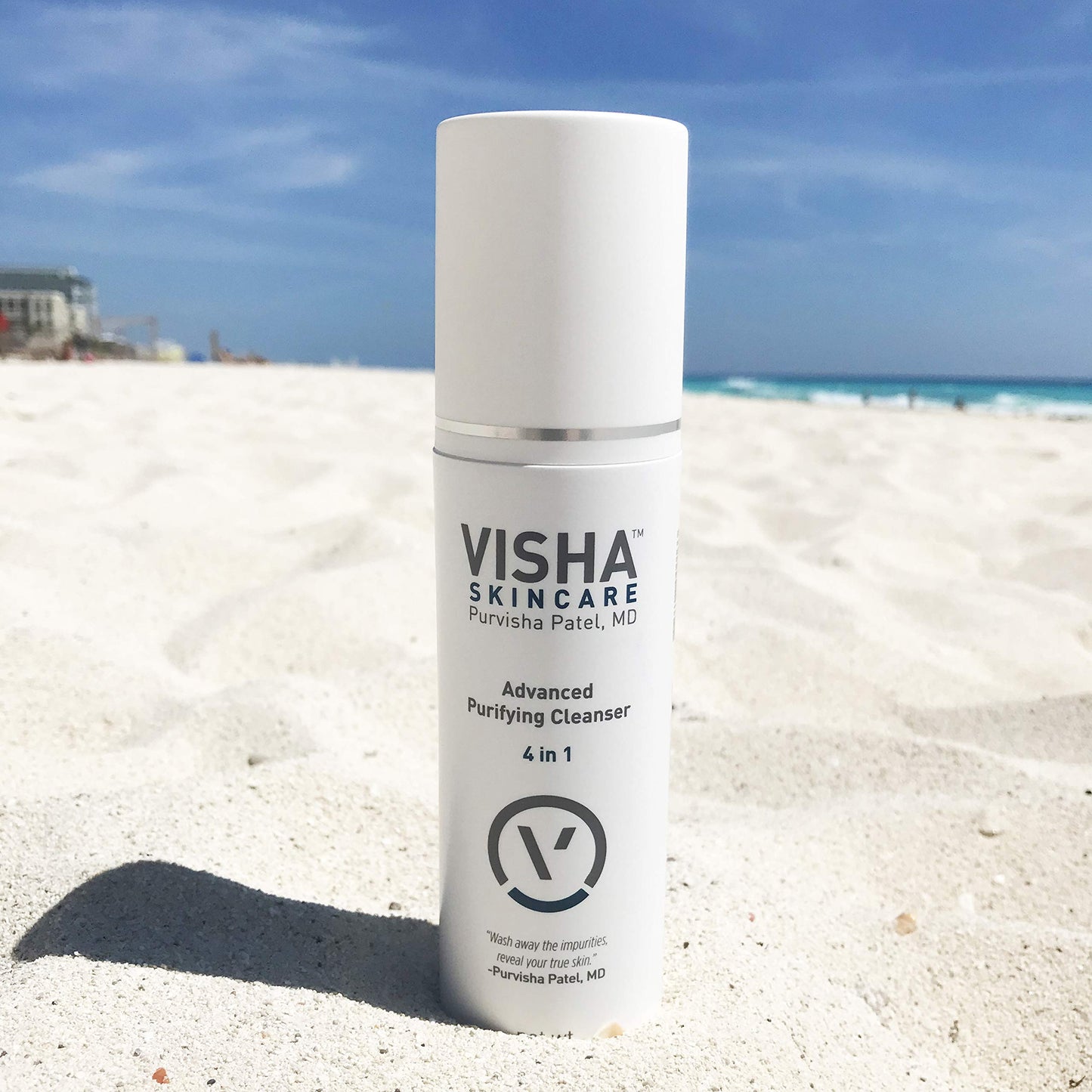 Visha Skincare Advanced 4 in 1 Multitasking Purifying Facial Cleanser, Face Wash to Reduce Facial Redness, Minimize Pores & Exfoliate Skin, Helps Restoring Skin's Natural Glow 6.8fl oz