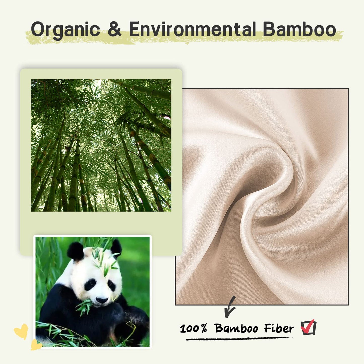 iCooBreeze 100% Handmade Bamboo Sleeping Eye Mask for Women for Men,Night Masks,Organic Sleep Mask,Blockout Eye Mask for Sleeping,Large Size Adjustable (1 PC, Apricot)