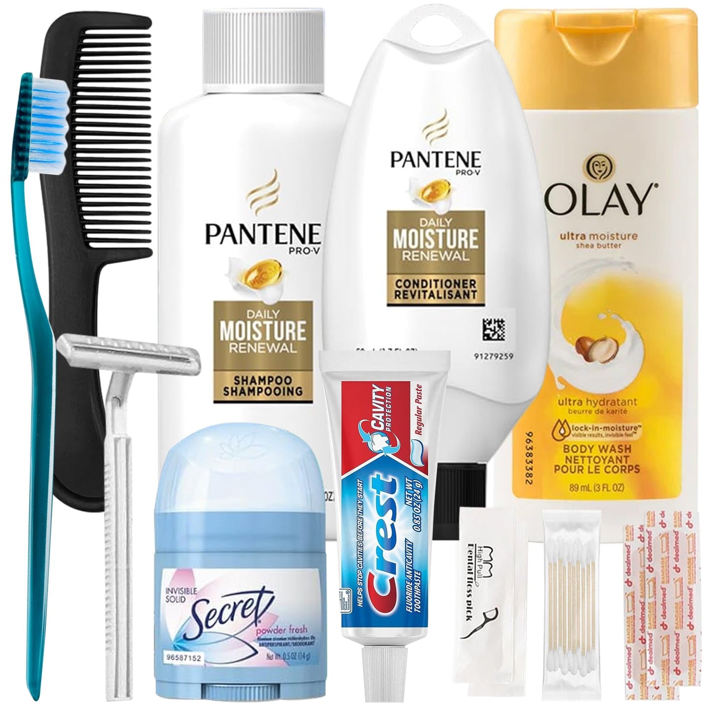 Trektote Travel Toiletry Kit For Women – 15 Piece Set of Premium Travel Size Toiletries, TSA Compliant Travel Essentials, Includes Shampoo And Conditioner, Body Wash, Toiletry Bag & More