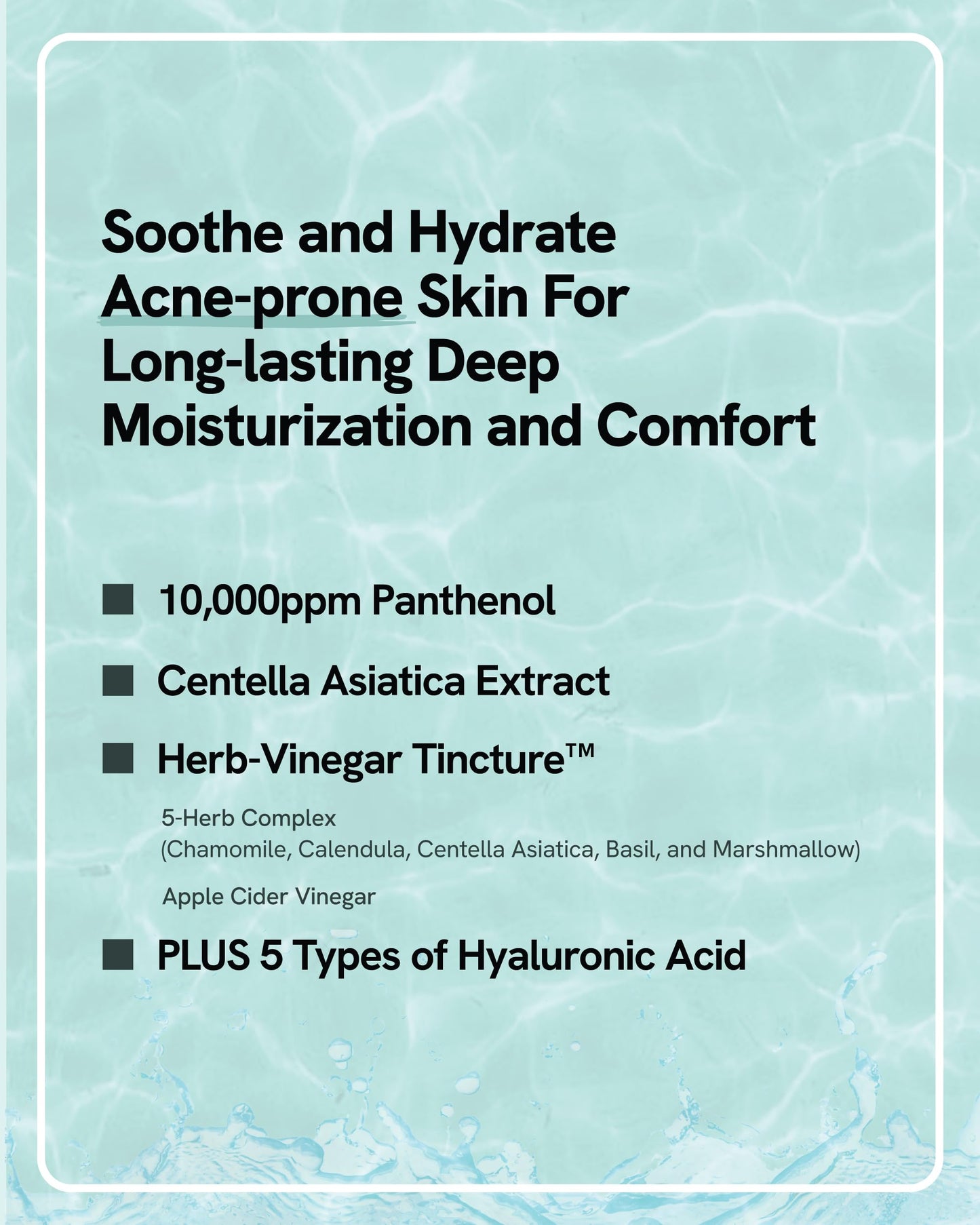 bye od-td Hydra Calming Cream (3.3fl oz) - Gentle Formula, Long Lasting Deep Hydration & Moisturizing Gel for Dry Skin, Barrier Repair, Korean Skin Care. Panthenol, CICA