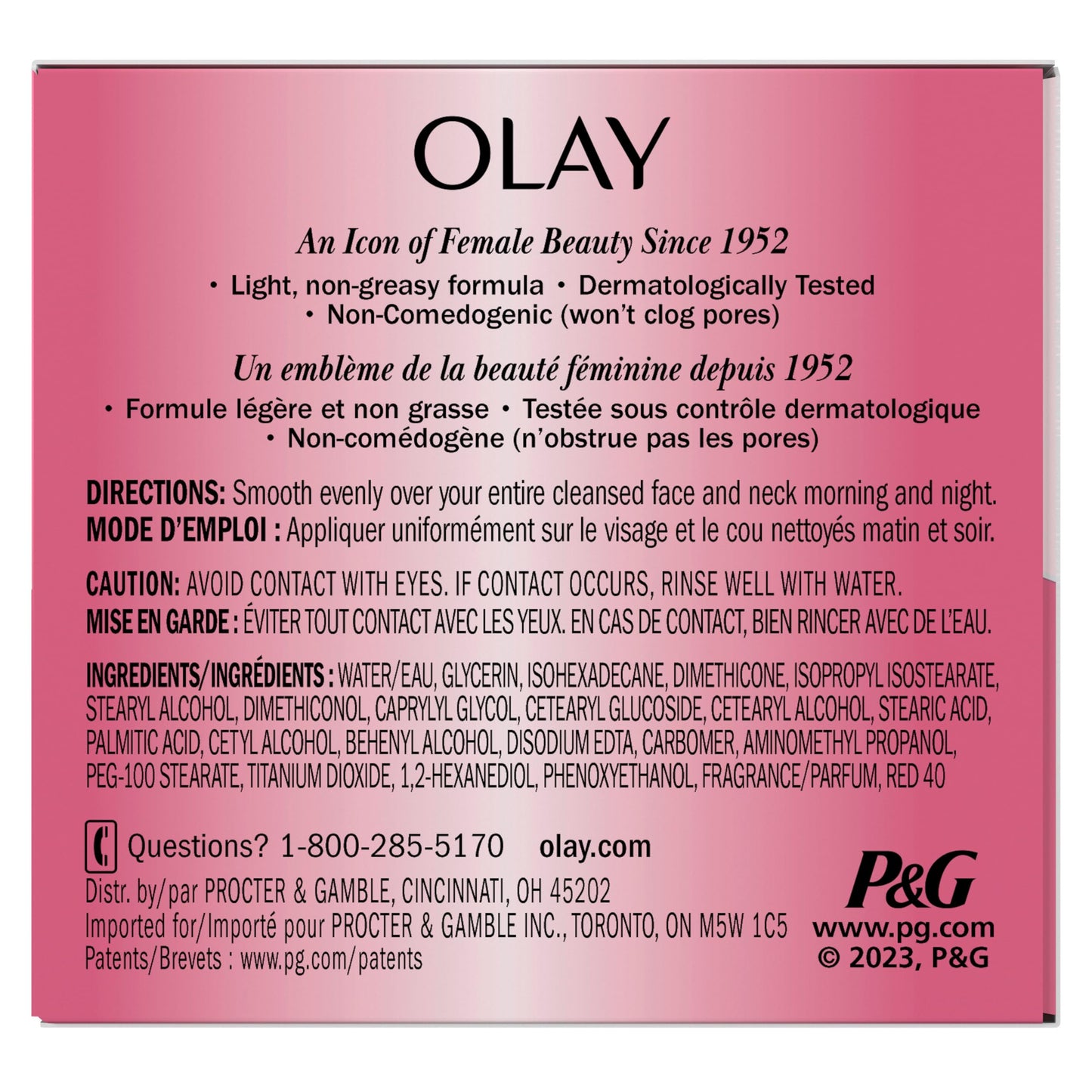 Olay Active Hydrating Cream Face Moisturizer, 1.9 fl oz