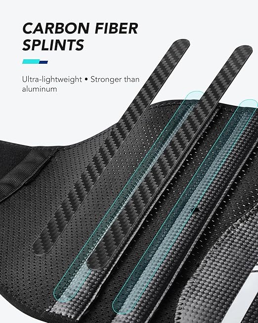 Carbon Fiber Back Brace with Ergonomic Curved Support, Back Brace for Men Lower Back Pain Relief, Back Support Brace for Women for Heavy Lifting, Posture, Sciatica, Herniated Disc