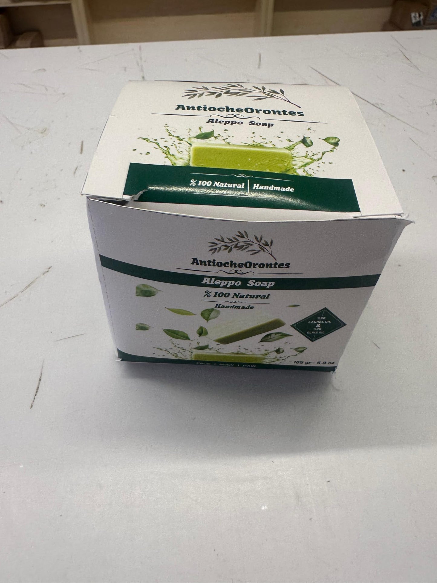 Aleppo Soap 2 Pack (6 oz Each) – 20% Laurel & 80% Olive Oil, Gift-Ready Natural Soap in Premium Box, Handmade Vegan Organic Skincare