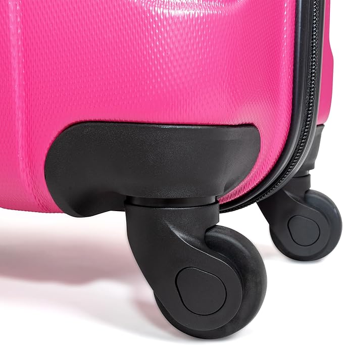 Kenneth Cole REACTION Out of Bounds Lightweight Hardshell 4-Wheel Spinner Luggage, Magenta, 28-Inch Checked