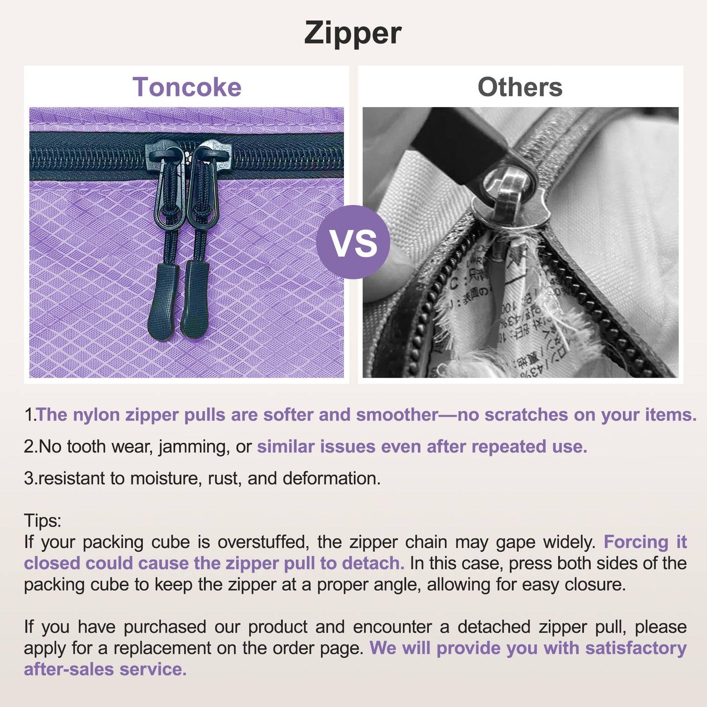 Toncoke 8-Piece Packing Cubes for Travel, Mesh Luggage Organizers with Shoe Bag, Toiletry Bag, Laundry Pouches, 4 Sizes (XL/L/M/S) for Suitcase Organization, Men Women Kids, Purple