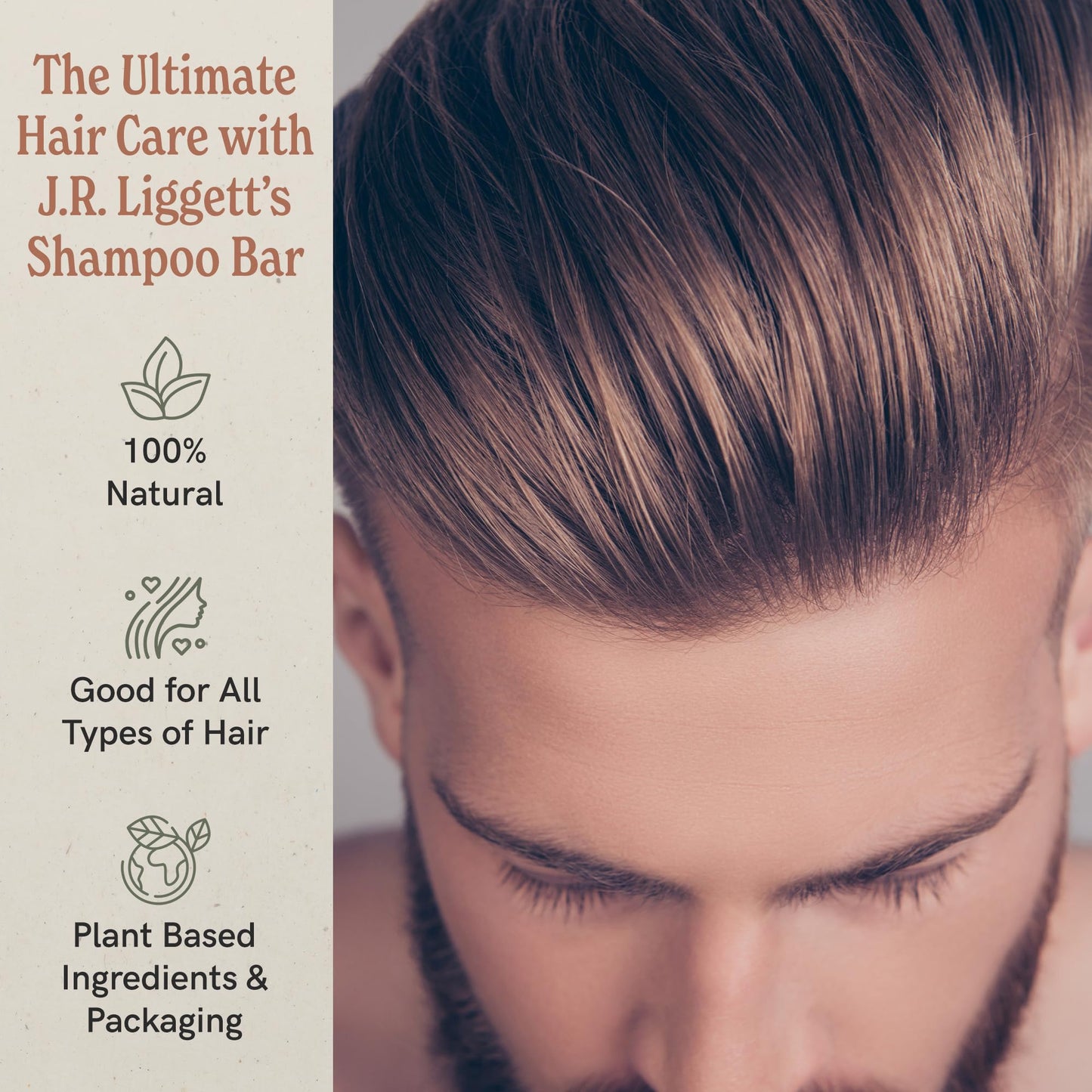 J·R·LIGGETT'S Shampoo Bar - Moisturizing Formula, All-Natural Solid Shampoo Bar with Coconut Oil & Aloe Vera, Sulfate-Free, Detergent-Free, Restores Softness, Protects Against Breakage, 3.5 oz, 1 Pack
