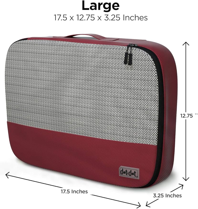 5pc Large Packing Cubes for Suitcases - Travel Packing Organizers for Carry on Suitcase - Luggage Packing Cubes for Travel - Set of Packing Bags for Suitcases