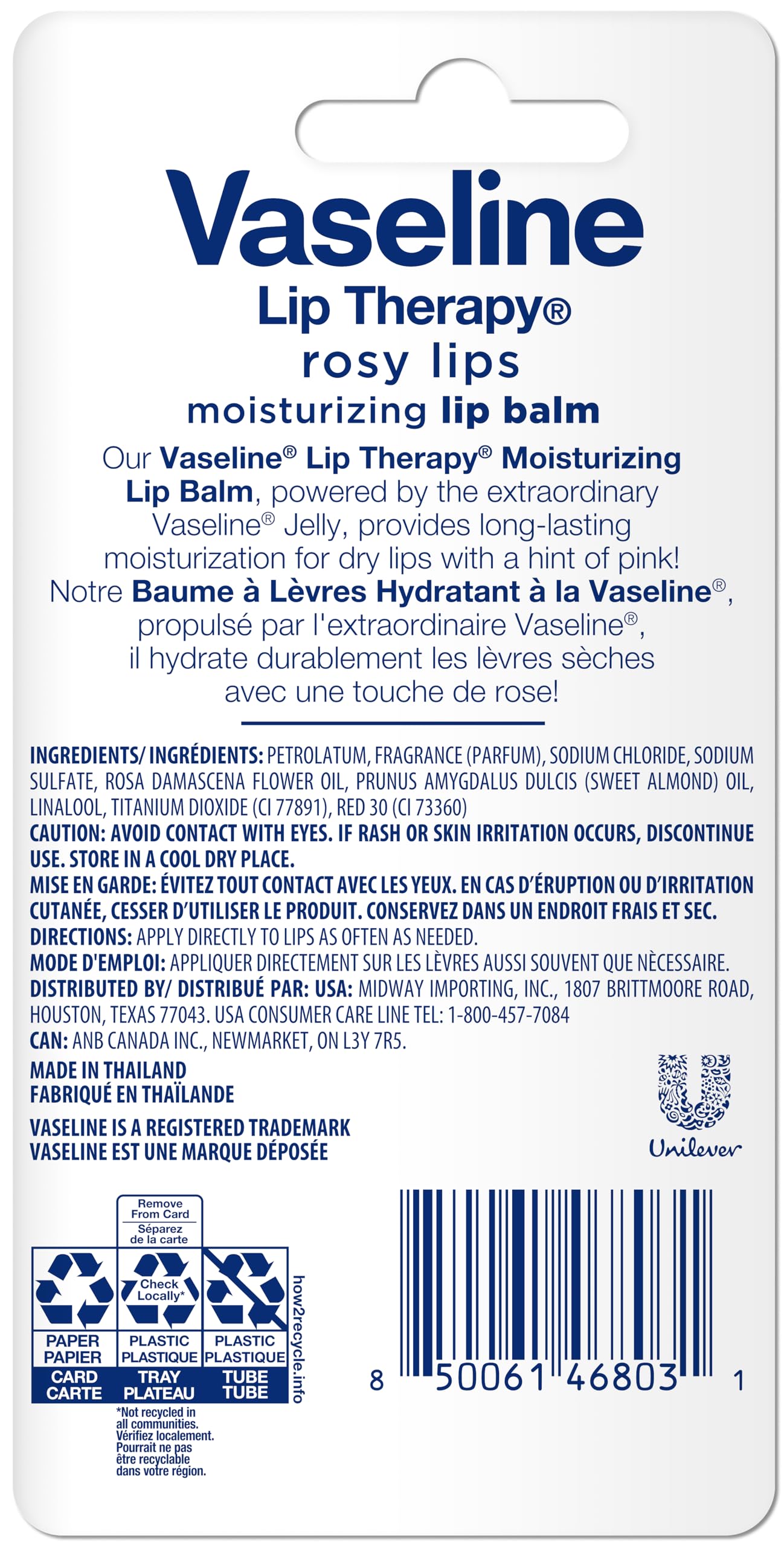 Vaseline Lip Therapy Rosy Lips Moisturizing Lip Balm - Twin Pack (2-Pack)