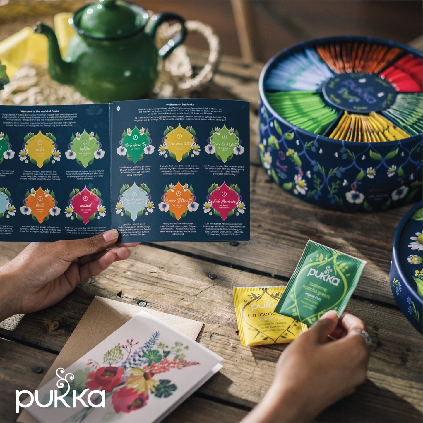 Pukka Tea Organic, Herbal Tea Sampler For Everyday Wellness, Best for Birthdays, Anniversaries & Holidays, Caffeine Free, 90 Bags, 6 Flavors