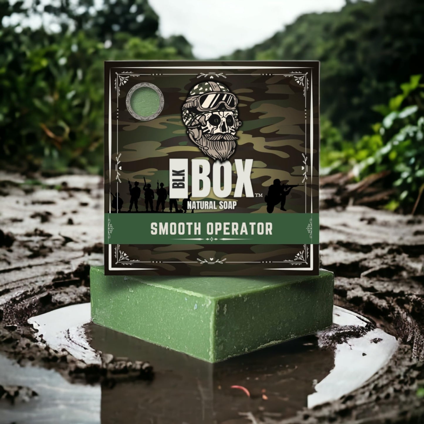 Black Box Limited USA MADE Men's Natural 5oz Bar Soap, Moisturizing Body Wash Made from Natural Oils - Handmade Cold Process No Harsh Chemicals Basil Citrus (Smooth Operator)