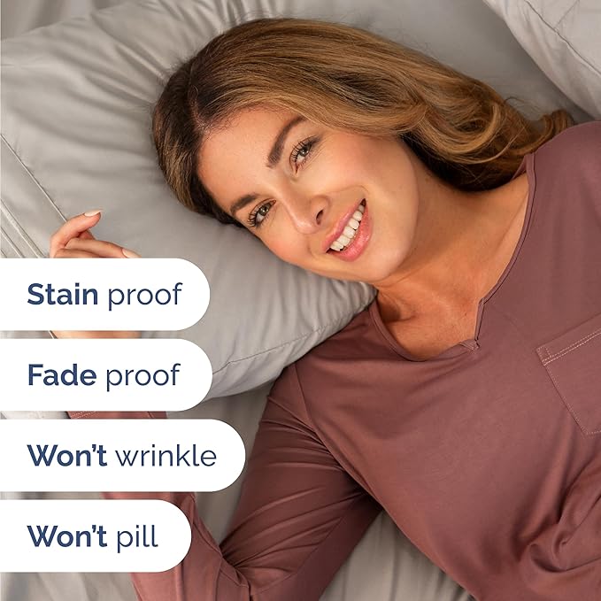 Bulk Case Pack of 12 Sheet Sets - (12) Complete Sheet Sets - Bulk King Bedding - Wholesale Case Pack for Hotels, Spa & Airbnbs - Deep Pocket & Wrinkle Free - Cooling & Breathable - King, Light Grey