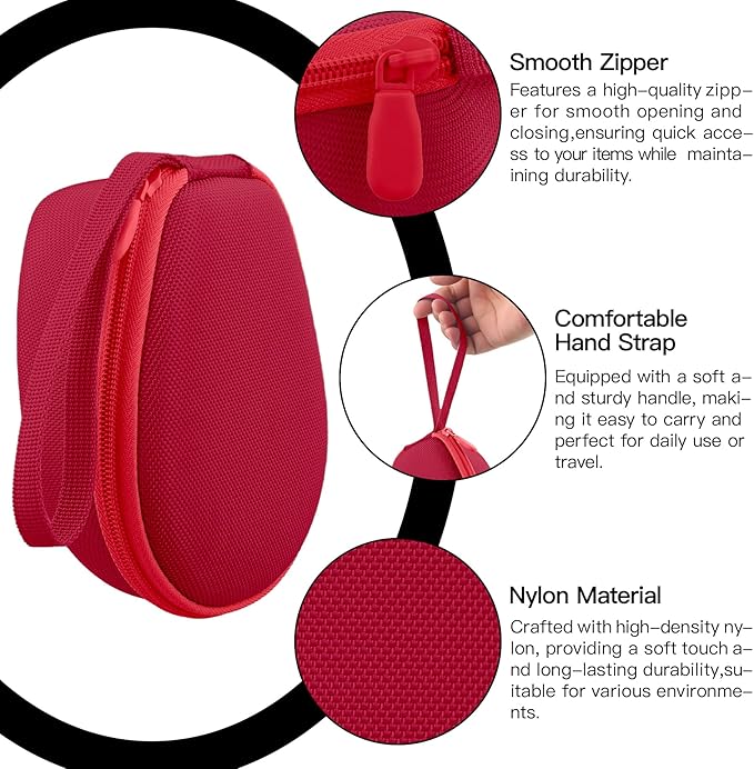 co2CREA Hard Case for SHOKZ New OpenRun Pro 2/1/Mini, OpenRun Standard/Mini, OpenMove, OpenSwim Pro, OpenSwim, Compatible with All SHOKZ Open-Ear Bone Conduction Sport Headphones, Red Case