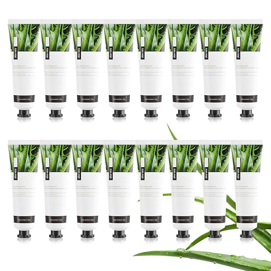 16PCS Aloe Vera Gel for Face,Hydrating Organic Aloe Vera Gel,Instant Cooling,Refreshing After Sun Care Lotion,Travel Size After Sun Care Lotion for Face and Body,All Skin Types, 1.05 Oz