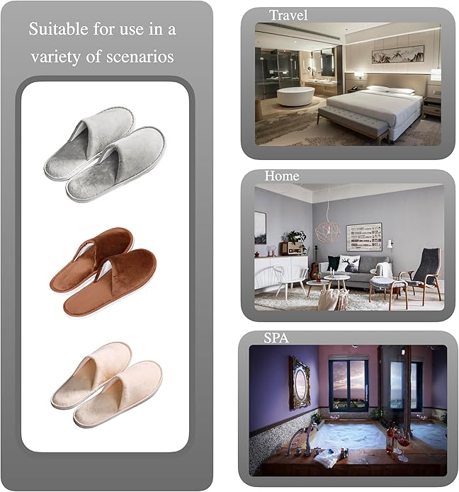 6-10 Pairs Spa Slippers, Non Slip Disposable Slippers For Guest, Washable Reusable, Which Can Be Used As Women Men, House, Indoor, Bathroom, Bedroom, Hotel, Bride Slippers