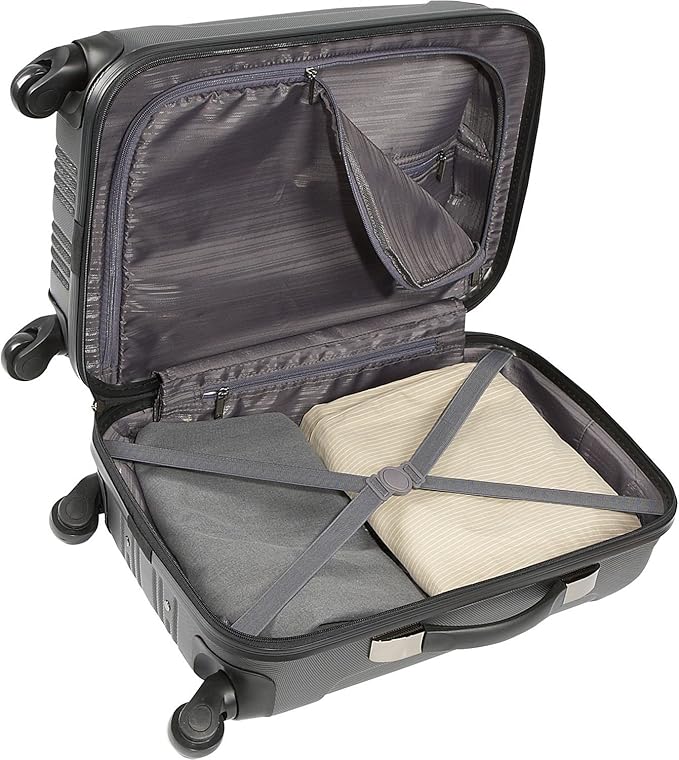 Kenneth Cole REACTION Out of Bounds Lightweight Hardshell 4-Wheel Spinner Luggage, Cobalt Blue, 20-Inch Carry On