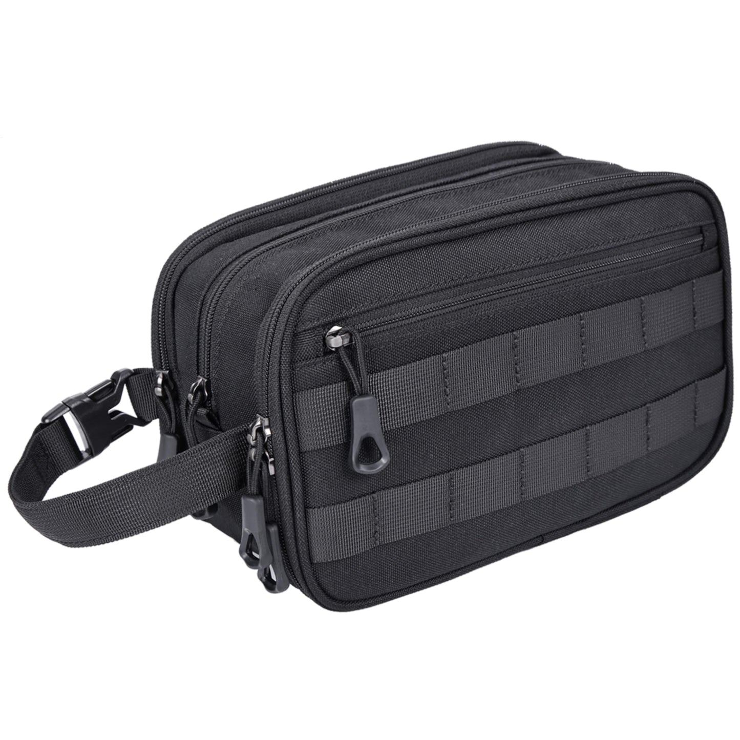 HILOMON Hygiene Bag Tactical Inspired Mens Toiletry Shower Shave Kit Grooming Bag for Travel YKK Zippers Water-resistant Fabric Military Molle