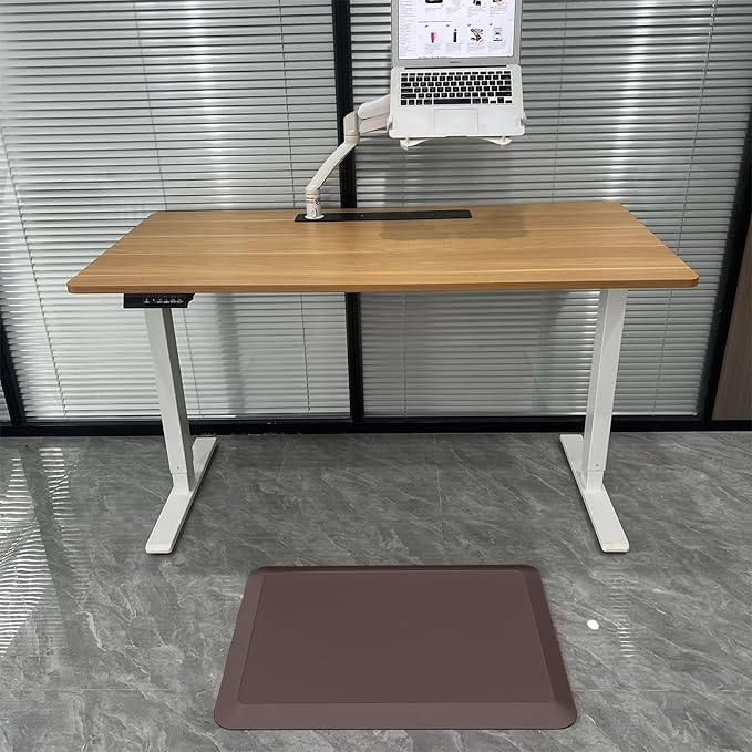 1" Extra Thick Anti Fatigue Floor Mat 70" L x 17" W,Kitchen Mat, Standing Desk Mat,140D Advanced PU Foam Ergonomic Comfort at Home, Office, Garage, Sink (Chocolate)