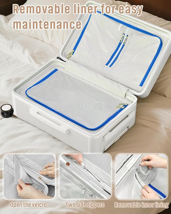 Joyway Luggage Sets 2 Piece, 22 Inch Carry On Luggage and 26 Inch Trunk Checked Luggage with Cup Holder, Lightweight Hardside Suitcase with Pressure-resistant Frame, Shock Absorbing Wheel and TSA Lock