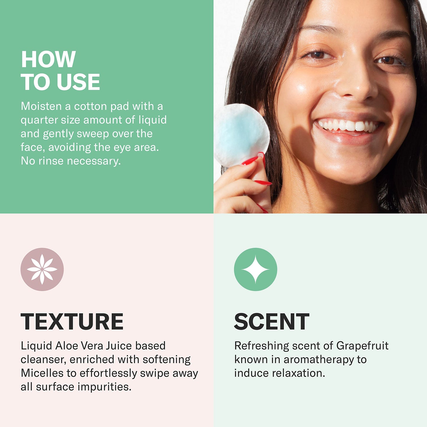 ODACITE Odacité Facial Cleanser with Foam - Blue Aura Cleansing Water Facial Wash with Neem, Holy Basil & Turmeric - No-Rinse Micellar Water Removes Pollution, Impurities & Makeup, 4.0 fl. Oz