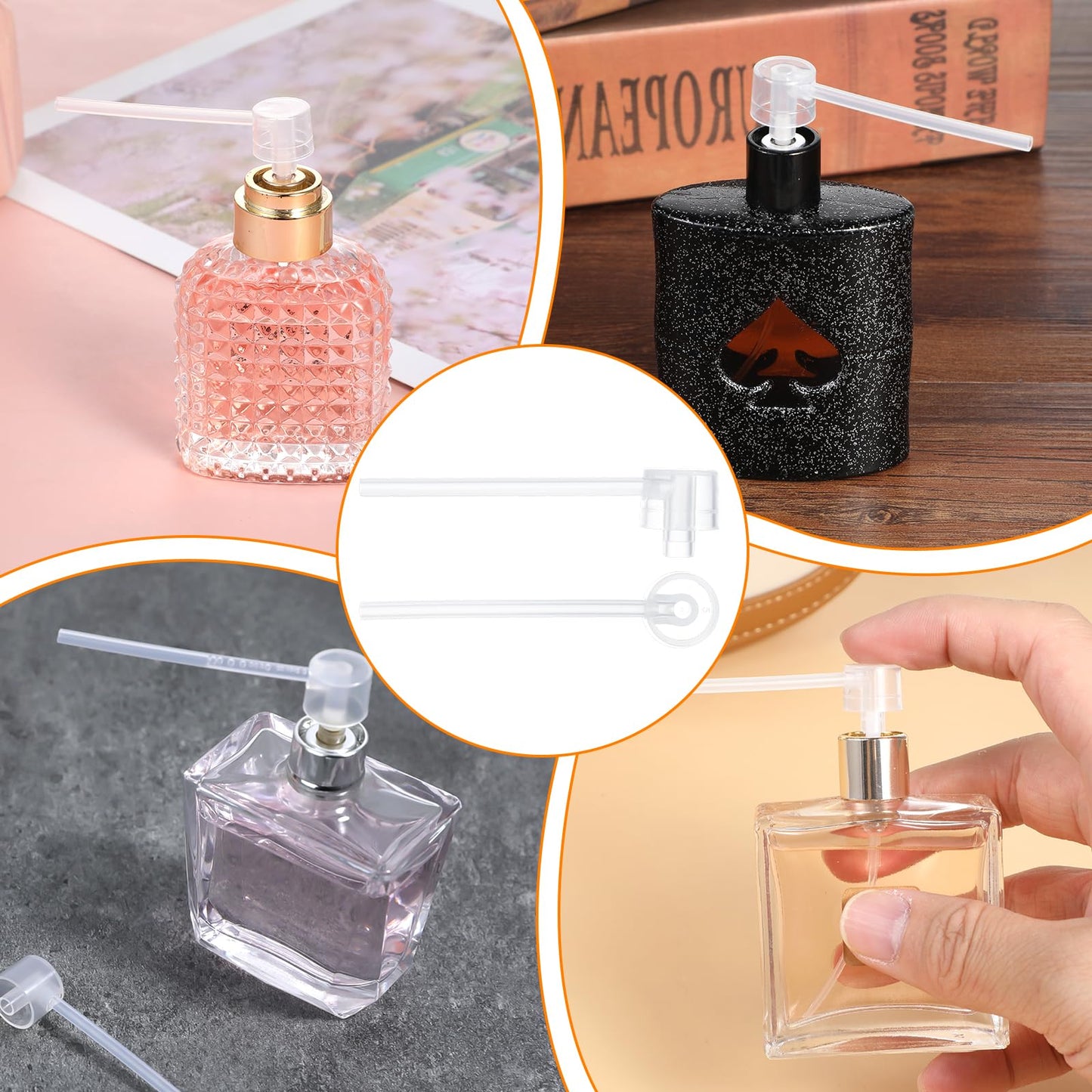 30 Pcs Perfume Refill Pumps with Leak-Proof Design, Easy-Install Dispenser Pumps Transfer Tool for Lotions Toners Conditioning Water, Mini and Practical Perfume Dispenser Pump for Travel Home Use