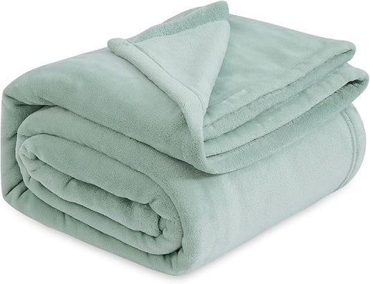 Bedsure GentleSoft Sage Green Fleece Blanket King Size - 280GSM Soft Lightweight Plush Cozy Blankets for Bed, Sofa, Couch, Travel, Camping