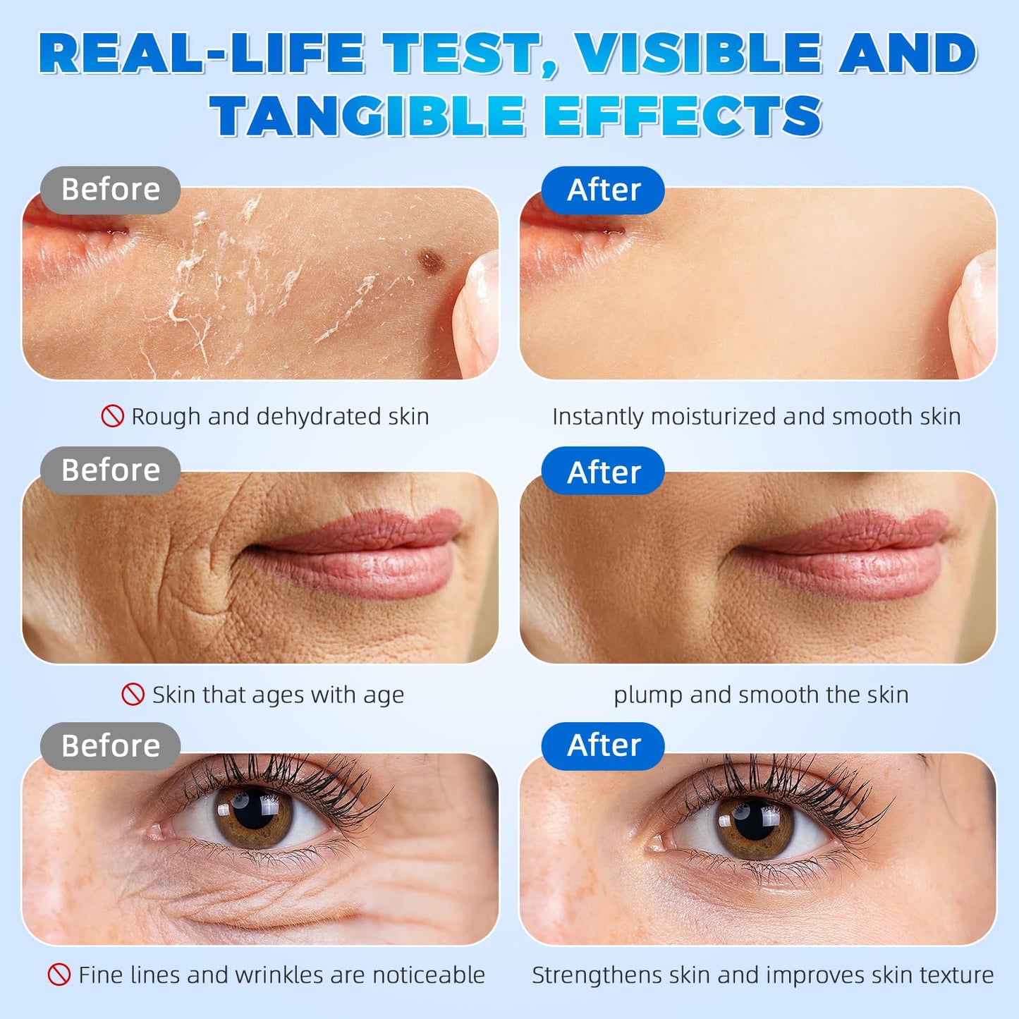 3% Hyaluronic Acid Serum Ultra-Hydrating Vials 30 pcs - 3% Hyaluronic Acid Serum For Face - Single Use Hyaluronic Acid Tubes - Intensive Moisturizing, Skin Tightening, Emergency Repair, Anti-Aging