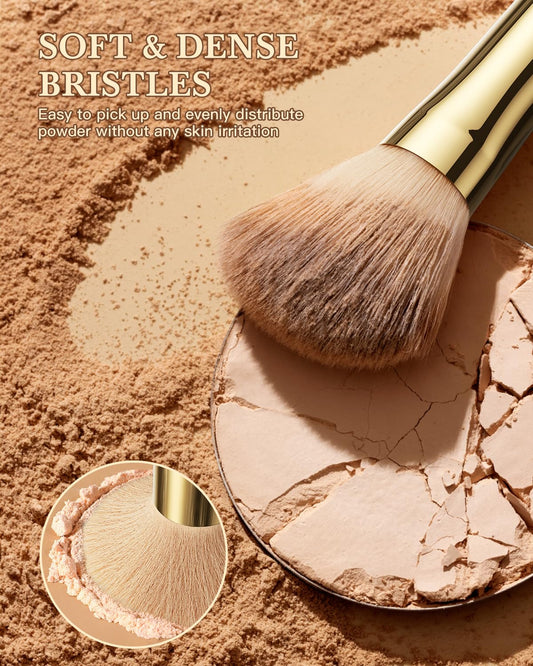 Makeup Brushes Set Professional BESTOPE PRO - 18 Pcs,Double Ended Foundation Concealer Blush Eyeshadow Contour Eyeliner Face Makeup Brush Set,Blending Brush For Makeup With Case Travel,White