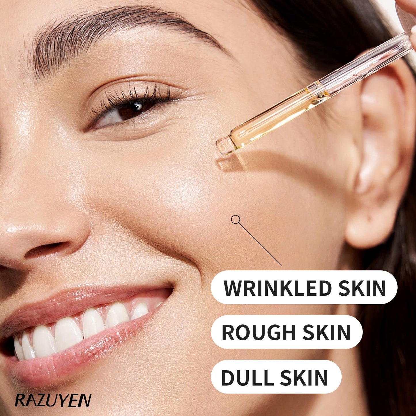 RAZUYEN Barrier Repair Serum, Anti Aging Collagen Peptide Serum, Provide Fine Lines and Wrinkles Treatment, Hydrating Face with Vitamin b5, 1.01 Fl Oz
