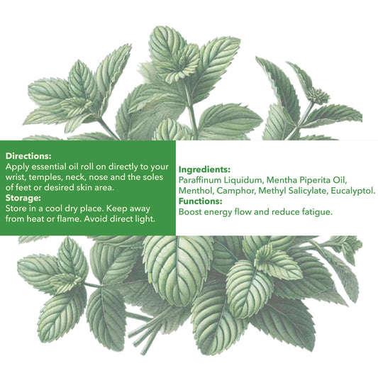 Mine Peppermint Essential Oil - Peppermint Oil Roll On, Pregnancy Nausea Relief & Morning Sickness Relief for Pregnant Women - Pregnancy Must Haves