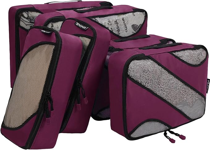 BAGAIL 6 Set Packing Cubes,Travel Luggage Packing Organizers