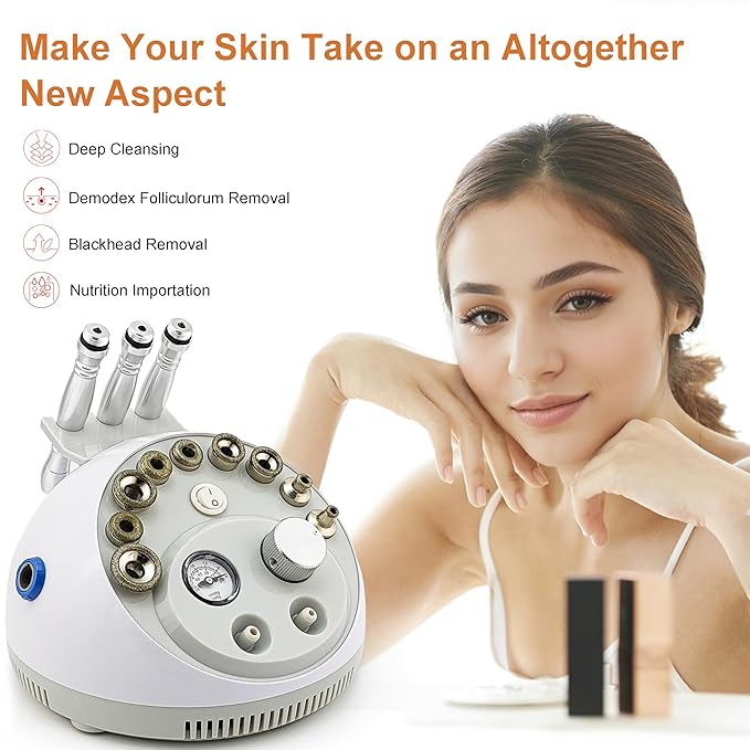 4 In 1 Diamond Dermabrasion Microdermabrasion Skin Scrubber Vacuum Facial peeling Sprayer Blackhead Acne Remover Skin Care Beauty Machine Elitzia ET33P4