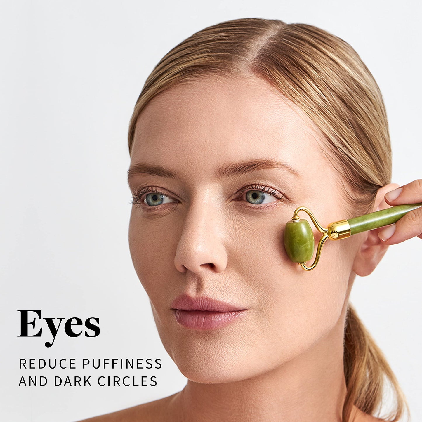 R.E.M Spring Jade Roller and Gua Sha - Spa Grade Face Roller Massager and Gua Sha Massage Tool Set. 100% Authentic Jade Stone. Reduces Puffiness, Wrinkles and Reveals Your Natural Glow