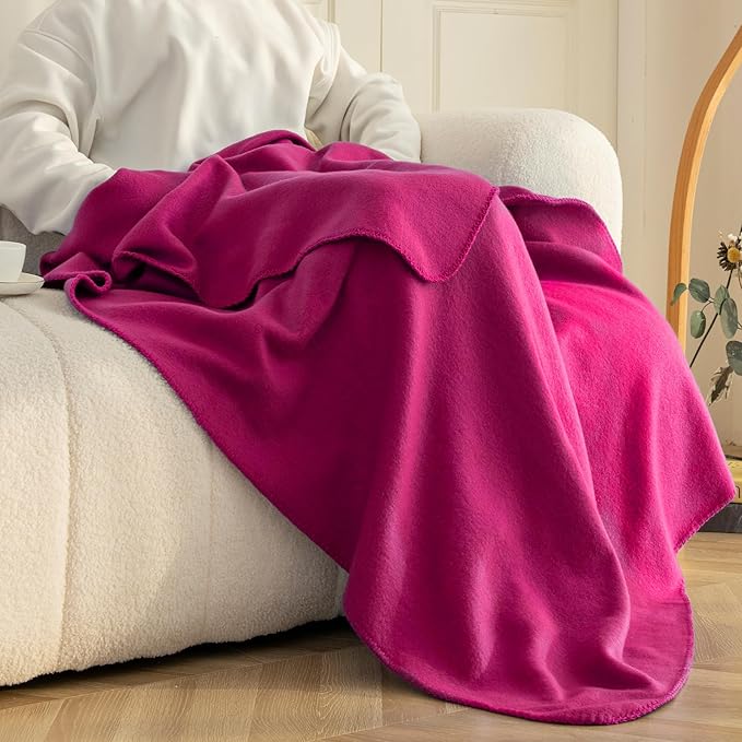 CAI TENG Fleece Throw Blanket Blankets Bulk 6 Pack Soft Lightweight for Kids Cozy Polar Fleece 50 x 60 Solid Pet-Friendly Colorful Bed Sofa Couch Fleece Fabric Travel Wedding Gift Outdoor Multicolor