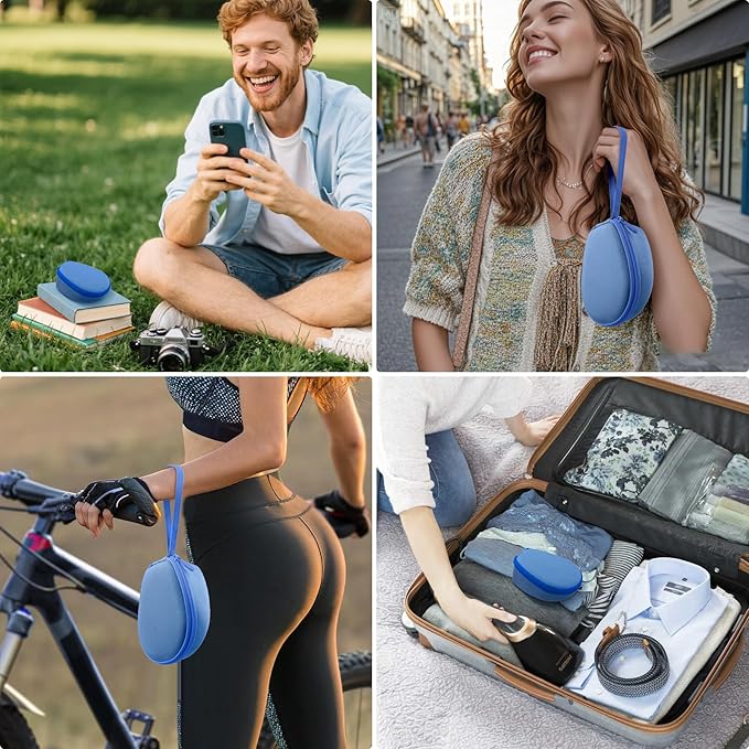 co2CREA Hard Case for SHOKZ New OpenRun Pro 2/1/Mini, OpenRun Standard/Mini, OpenMove, OpenSwim Pro, OpenSwim, Compatible with All SHOKZ Open-Ear Bone Conduction Sport Headphones, Blue Case