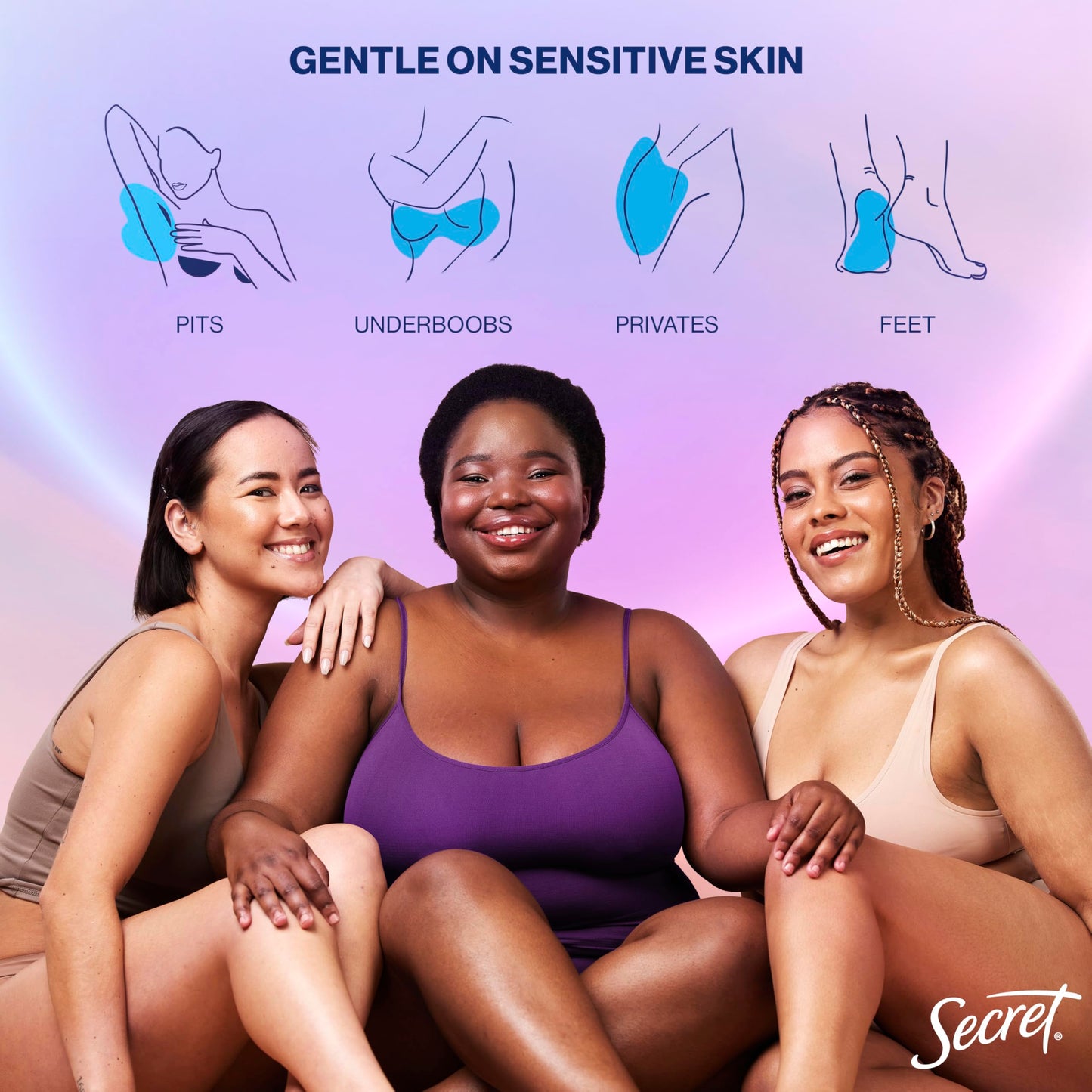 Secret Whole Body Deodorant Dry Feel Stick + Absorbs Sweat for Women, Naturally Derived Ingredients, Completely Clean Scent, Aluminum Free Deodorant Stick, 72 HR Odor Protection, 2.4 oz