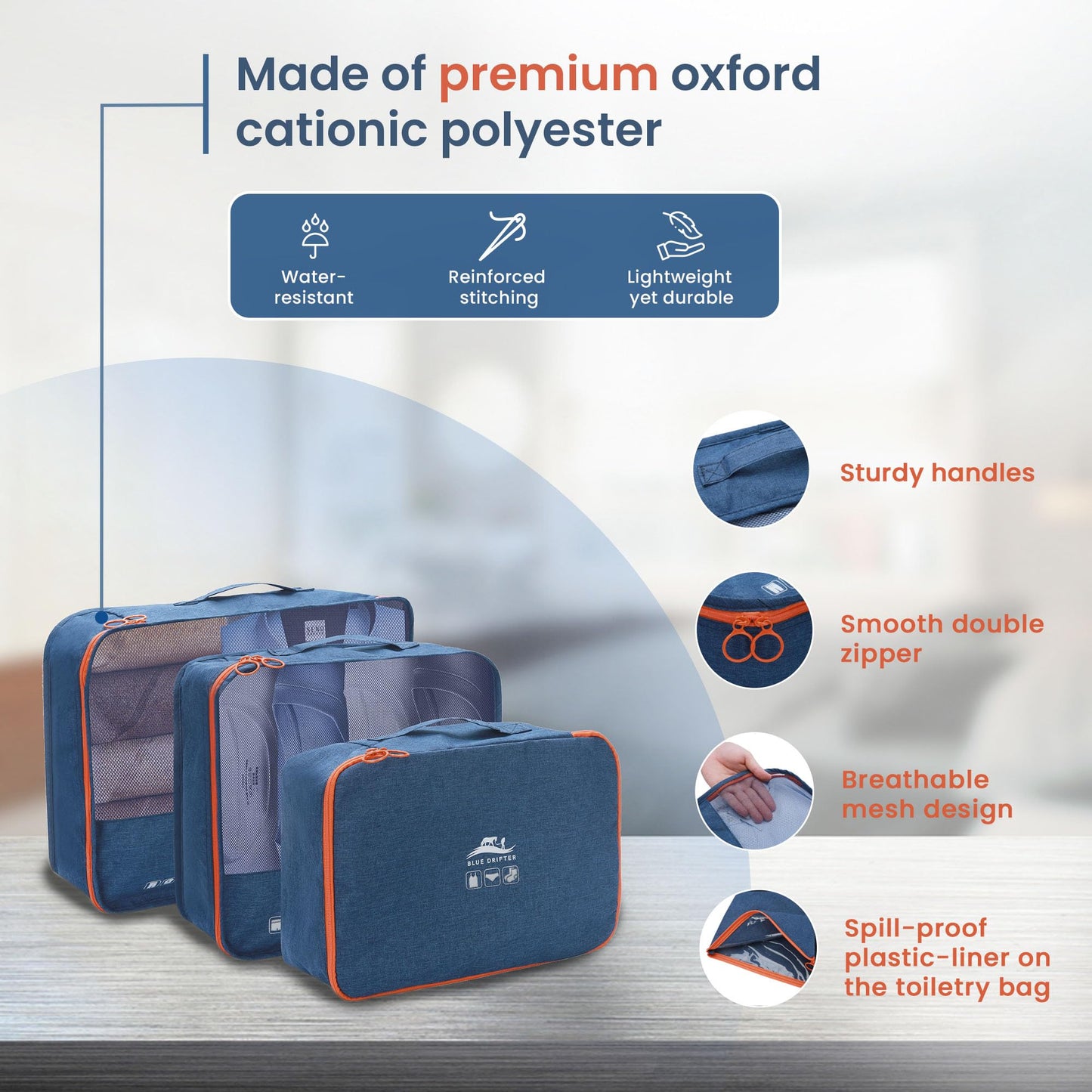 7 Set Packing Cubes for Suitcases Travel Luggage Packing Organizers,Travel Essentials Luggage Organizer Accessories Toiletry Bag Shoe Bag Laundry bag