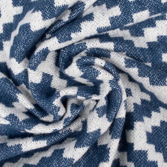 Komorebi Extra Large Picnic Blanket - 78” x 59” - Waterproof Outdoor Blanket, Foldable & Portable Sandproof Beach Blanket - Blue Travel Mat with Soft Cotton & Carry Handle