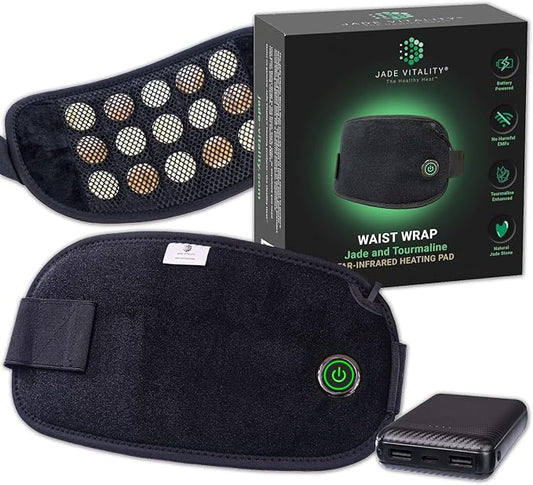 Battery-Powered Far Infrared Waist Wrap - Natural Pain Relief for Menstrual Cramps, Back Pain & Muscle Tension - Portable & Adjustable