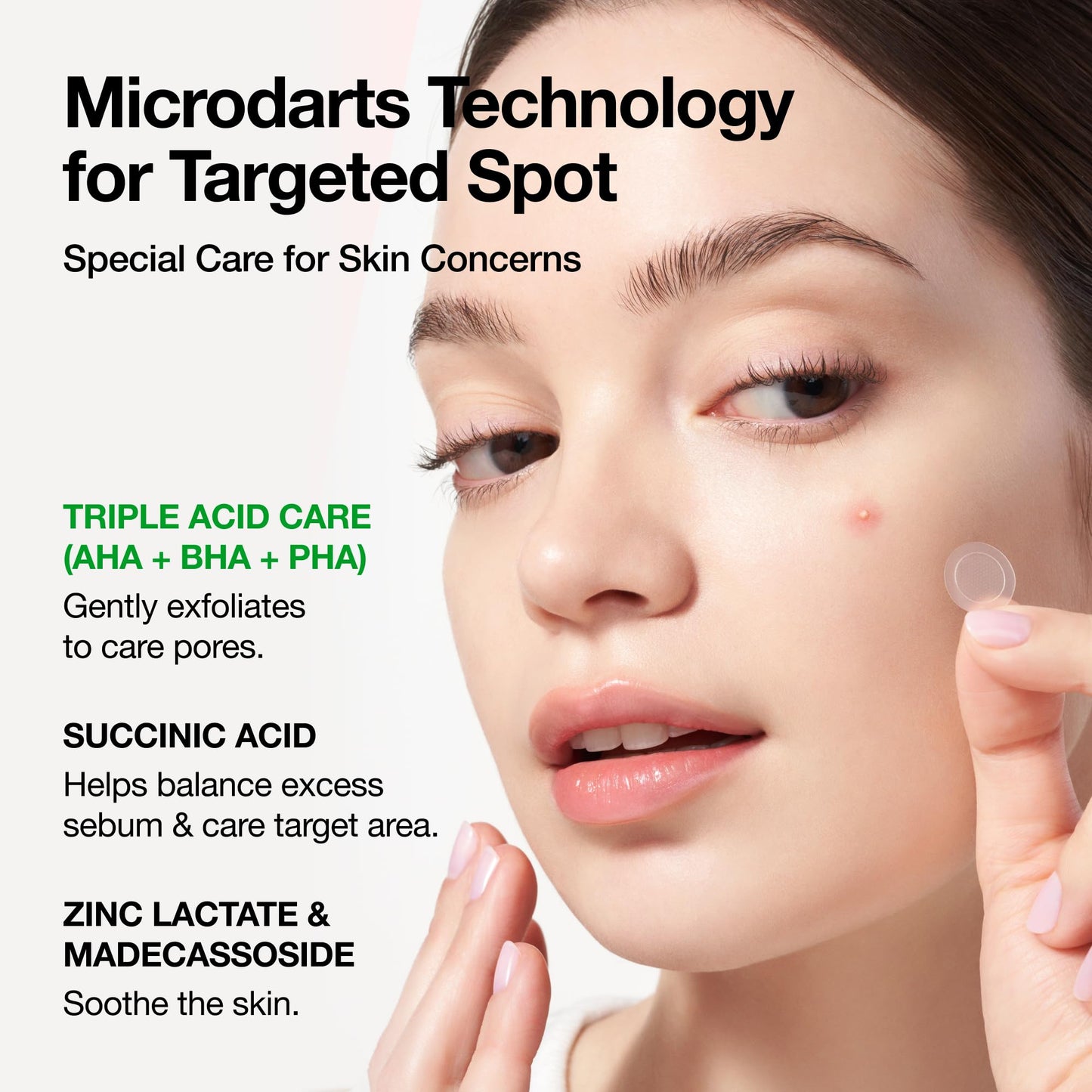 Anua Triple Acid Spot Care Microdart Patch, Deep, Early Stage Spot, 200+ Microdarts with AHA + BHA + PHA, Centella, Hydrocolloid Patch for Overnight, Non-Comedogenic, Korean Skin Care (12ea)