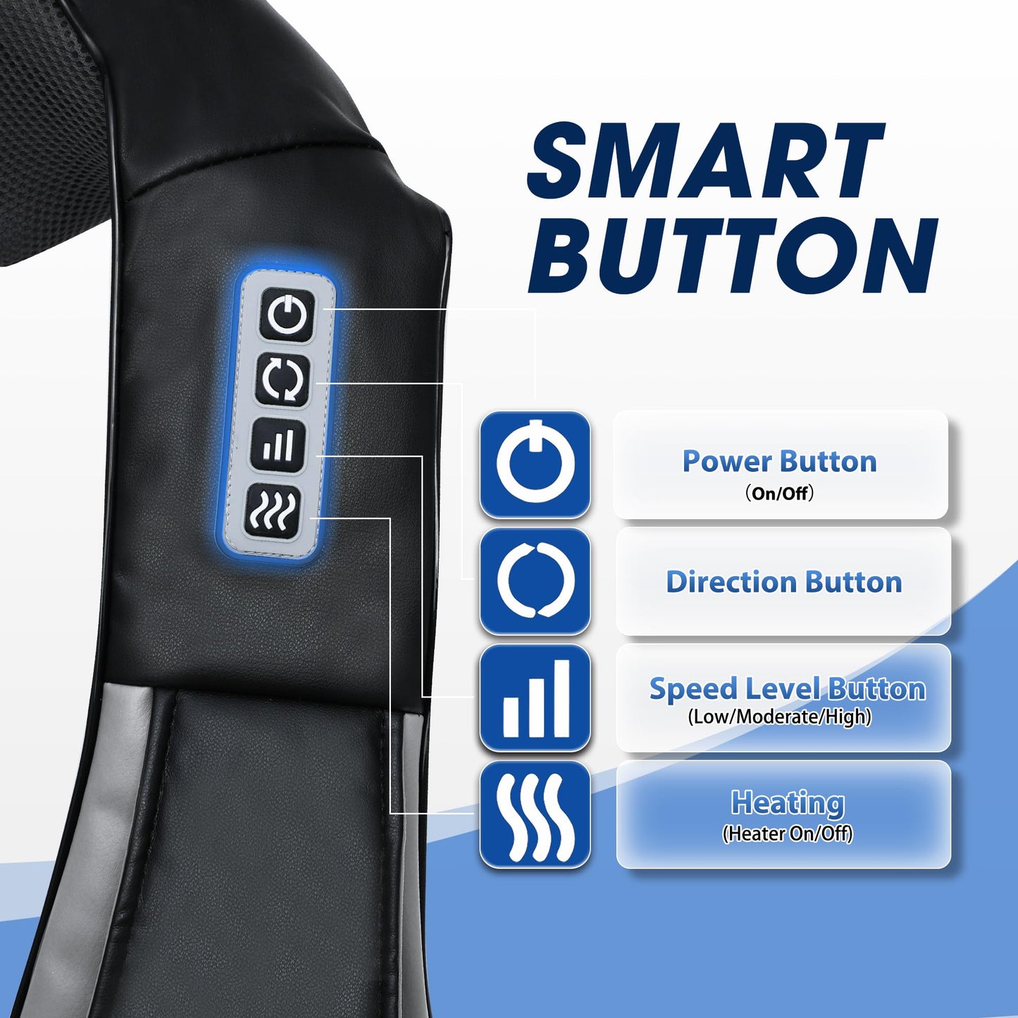 UFFAE Shiatsu Neck and Back Massager with Heat, Electric Deep Tissue Kneading Neck and Shoulder Massage, Best Gifts for Women Men Mom Dad Mothers Fathers Day Birthday Gift (NOT Cordless)