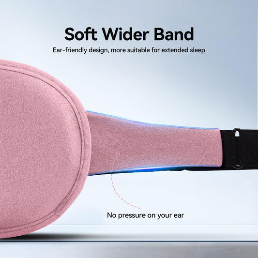 Weighted Eye Masks for Sleep Women: 3D Contoured Blackout Sleep Mask with Zero Pressure, Eyelash Friendly & Comfortable Blindfold for Airplane Travel, Night Shift Nures, Yoga & Thoughtful Gift, Pink