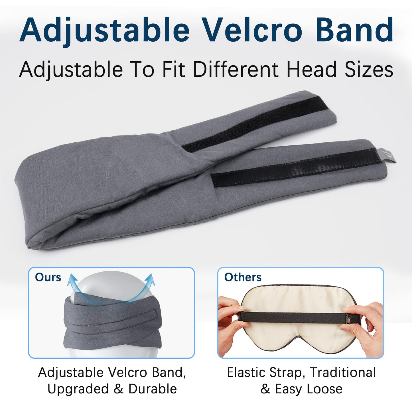 Sysrion Sleep Eye Mask - Ultra Soft Comfortable Sleeping Mask for for Home Sleep Travel Shift Work, Nose Pad Designed Light Blocking Eye Blinder, Fully Adjustable Strap and Skin Friendly