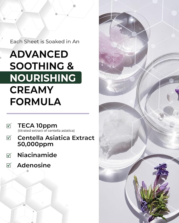 CENTELLIAN 24 Madeca Mask (Extra Calming, 6pc) - Face Mask Sheet Ultra Calming, Soothing for Sensitive Acne-prone with Centella Asiatica TECA, Niacinamide. Korean Skin Care for Men Women by Dongkook