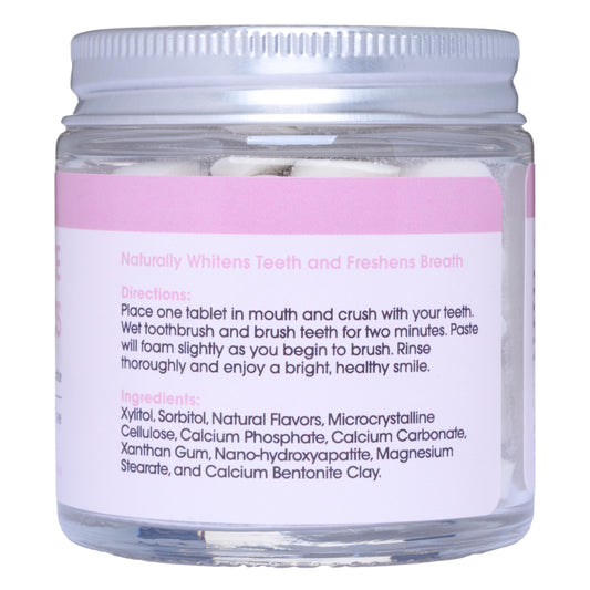 EcoFam Toothpaste Tablets – Bubblegum | Nano Hydroxyapatite Toothpaste Tablets Kids - Chewable - Made with Xylitol | Fluoride Free l 90 Tabs