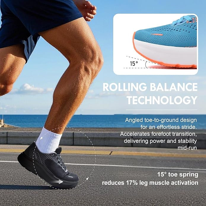 JACKSHIBO Wide Toe Box Shoes for Men Arch Support Shoes Wide Width Sneakers for Running Walking Athletic Tennis Orthopedic Plantar Fasciitis Workout with Thick Cushioned Zero Drop Sole